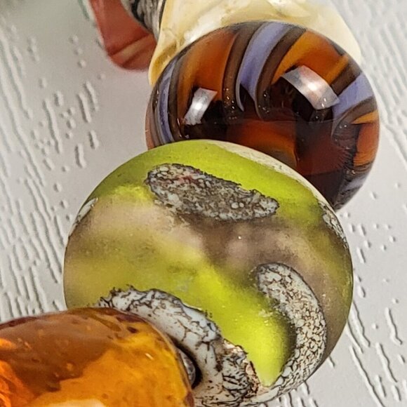 Spirit Multi Color Gemstone And Glass Beaded Toggle Bracelet 8 In Silver Plated - Picture 5 of 8